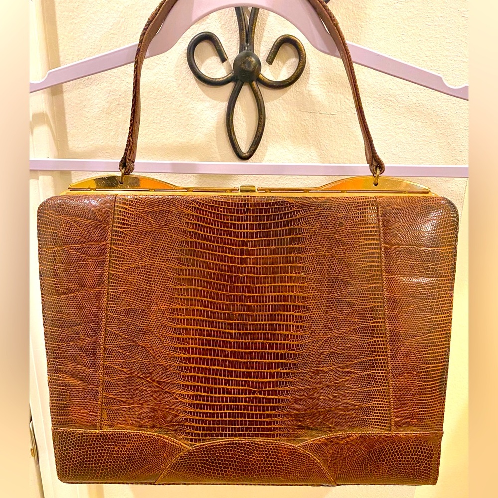 Circa 1950/1960’s Vintage Crocodile/Alligator Purse in EUC